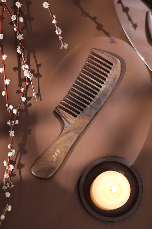 Long Handle, wide tooth comb