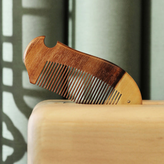 Handcrated Natural Wooden Hair Comb-KCTMD0602